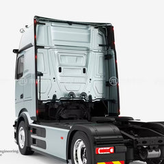 Ramy boczne S-Rail Mercedes-Benz Actros L (ProCab) od 2025 r. z oświetleniem LED, czarne