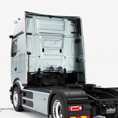 Ramy boczne zakabinowe S-Rail Mercedes Actros L (ProCab) od 2025r., BIG Space, ze świetlikami LED