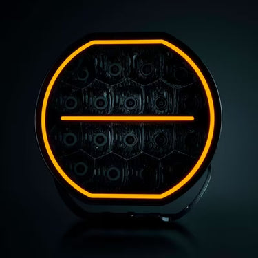 Reflektor dalekosiężny BIG Energy 9" STRANDS LED 11950 lm, światło pozycyjne białe/bursztynowe