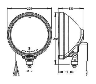 Reflektor dalekowzroczny Britax 9" (228mm) 24V z niebieskim szkłem