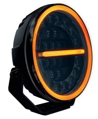 Reflektor dalekosiężny Firefly Driving Light 9" STRANDS czarny z oświetleniem pozycyjnym LED