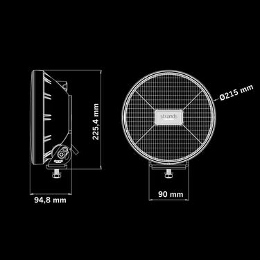 Reflektor dalekosiężny LED STRANDS IZE OG 9" z homologacją R148/R149