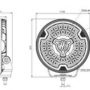 Reflektor dalekosiężny LED W268 z niebieskim światłem stroboskopowym FI228 mm