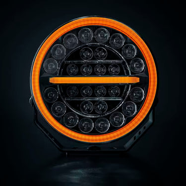 Reflektor dalekowzroczny Firefly Professional Black 9" z funkcją światła ostrzegawczego