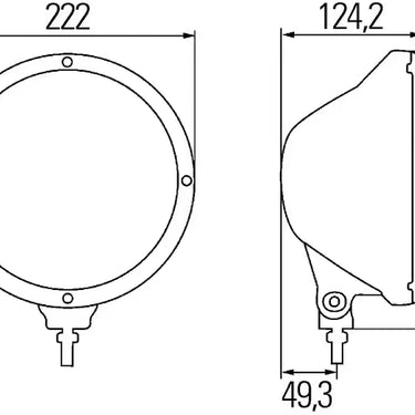 Reflektor Hella Rallye 3003 z niebieską soczewką 12/24V