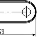 Światło obrysowe LED czerwone 79x26 mm Hella z przewodem 0,5 m