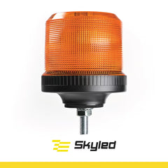 Światło ostrzegawcze (kogut) SKYLED 10-110V (Śruba centralna, pomarańczowy klosz, R65) wys: 158 mm I śr: 111 mm