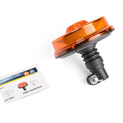 Światło ostrzegawcze (kogut) SKYLED UFO 12-24V (na trzpień, złącze DIN), pomarańczowy klosz, R65) wys: 144 mm I śr: 151 mm