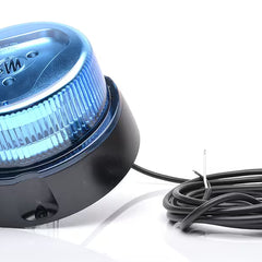 Światło ostrzegawcze LED 10-32V niebieski klosz 99mm na 3 śrubki