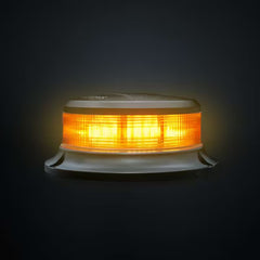 Światło ostrzegawcze LED kogut bursztynowy 112mm, 10-32V, 10 trybów
