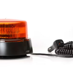 Światło ostrzegawcze LED na magnes, pomarańczowy klosz 112 mm