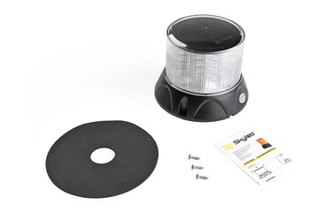 Światło ostrzegawcze LED SKYLED 12-24V, białe, pomarańczowe diody, 127 mm, R65