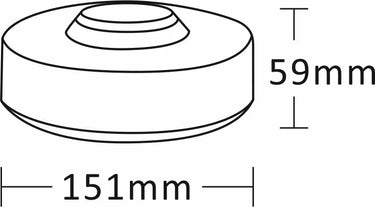 Światło ostrzegawcze LED SKYLED UFO 12-24V na magnes (pomarańczowy klosz, R65)