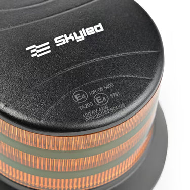 Światło ostrzegawcze SKYLED BEE 12/24V LED kogut (3 śrubki, pomarańczowy, czarna obudowa, R65)