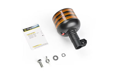 Światło ostrzegawcze SKYLED BEE 12/24V LED kogut (złącze DIN, pomarańczowy, czarna obudowa, R65)
