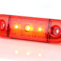 Światło pozycyjne czerwone 12/24V obrysowe tylne 3x LED W97.1