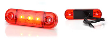 Światło pozycyjne czerwone 12/24V obrysowe tylne 3x LED W97.1