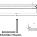 Światło pozycyjne czerwone LED obrysowe tylne 238mm 12/24V W276 BLACK