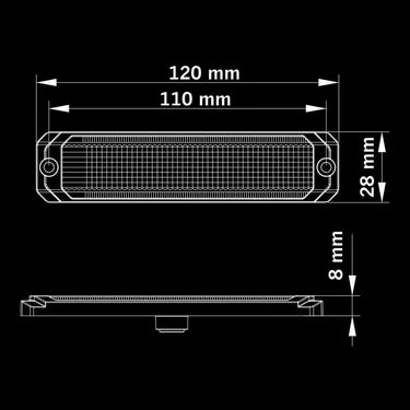Światło pozycyjne Dark Knight SM6 czerwone LED