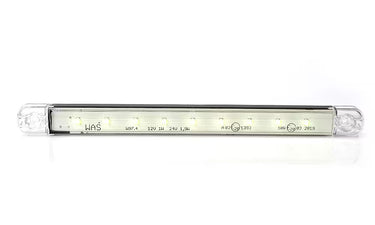 Światło pozycyjne LED białe 12/24V obrysowe przednie (9x LED) W97.4
