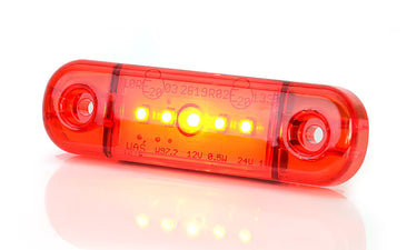 Światło pozycyjne LED czerwone 12/24V obrysowe tylne (5 LED) W97.2
