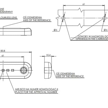 Światło pozycyjne LED czerwone 12/24V obrysowe tylne (5 LED) W97.2