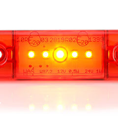 Światło pozycyjne LED czerwone 12/24V obrysowe tylne (5 LED) W97.2