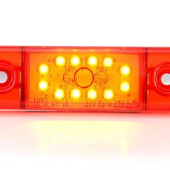 Światło pozycyjne LED czerwone 12/24V obrysowe tylne W97.3 (12 diod)
