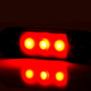 Światło pozycyjne LED czerwone przydymiane 12/24V obrysowe tylne (3x LED) W275.1 BLACK