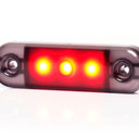 Światło pozycyjne LED czerwone przydymiane 12/24V obrysowe tylne (3x LED) W275.1 BLACK