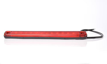 Światło pozycyjne LED czerwone z odblaskiem 238 mm 12/24V tylne obrysowe (12 LED) W115