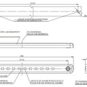 Światło pozycyjne LED tylne czerwone 238mm 12/24V (12 x LED) ECE R7, R10
