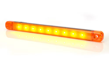 Światło pozycyjne obrysowe LED pomarańczowe 238mm 12/24V (9 LED) W97.4
