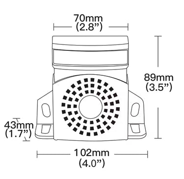 Sygnał cofania SKYLED BOOM Flash 12-80V z pomarańczowym światłem LED i certyfikatem R10