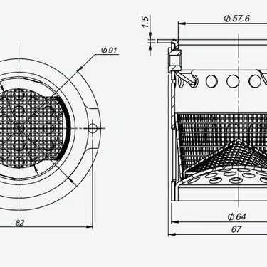 Zabezpieczenie wlewu paliwa wewnętrzne (wąskie) fi 80 mm z bajonetem