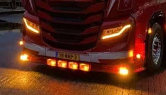Zestaw pomarańczowych modułów świateł DRL LED do IVECO S-WAY 2020+